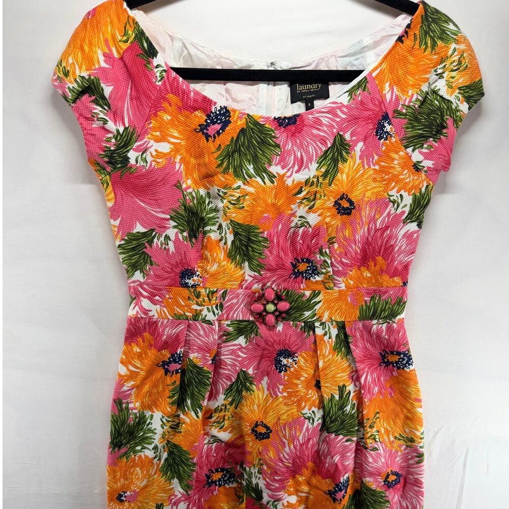 Laundry by Shelli Segal Women’s Size 6 Bright Floral Fitted Sheath Dress